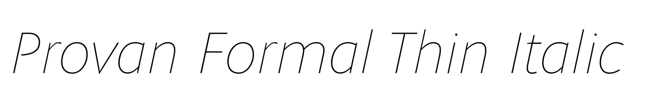 Provan Formal Thin Italic